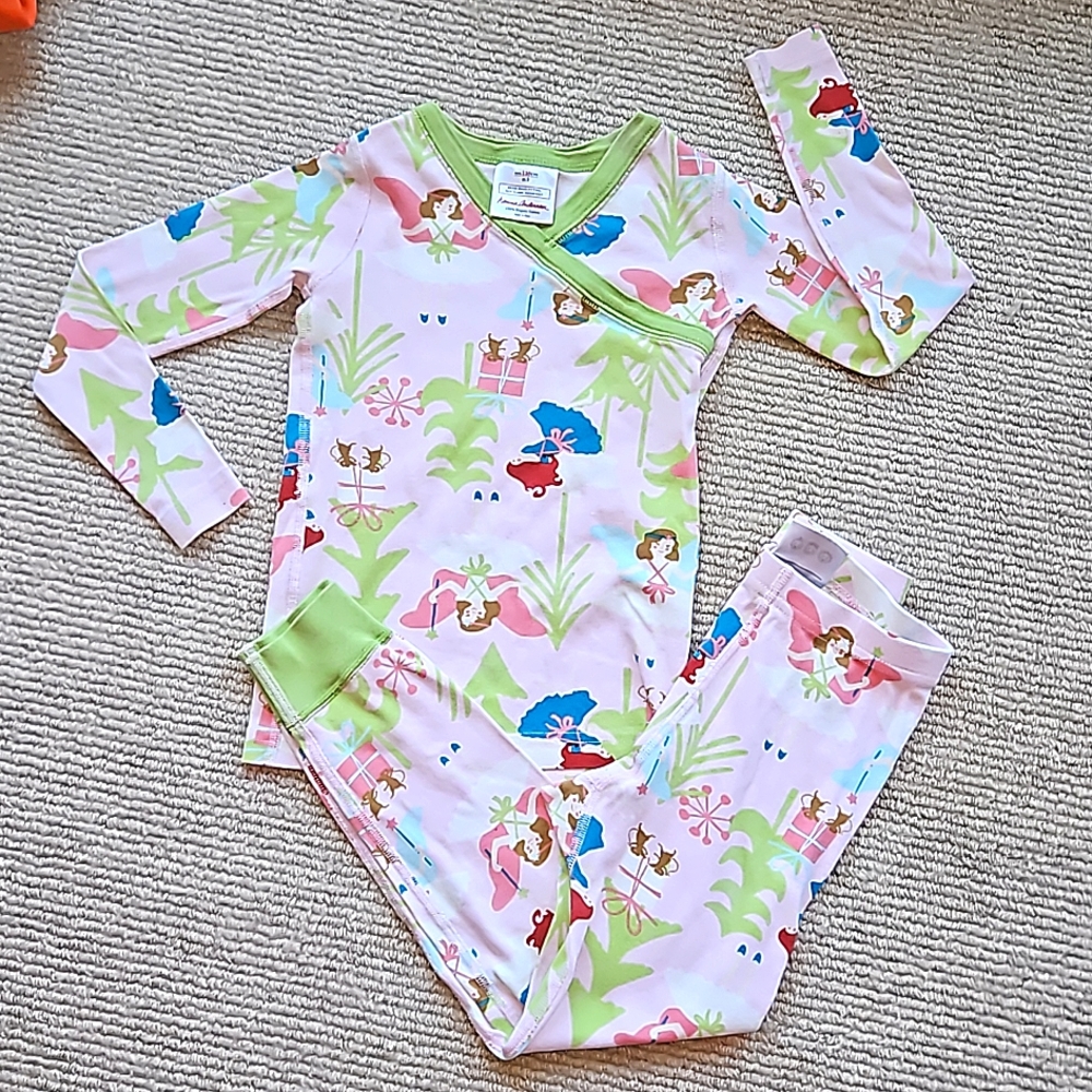EUC Fairy Print Long Johns PJ Pajamas